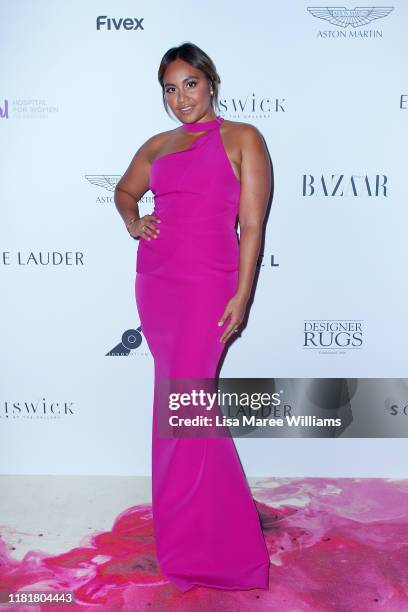 Jessica Mauboy attends the BAZAAR In Bloom Charity Gala at Art Gallery Of NSW on October 18, 2019 in Sydney, Australia.