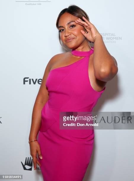 Jessica Mauboy attends the BAZAAR In Bloom Charity Gala at Art Gallery Of NSW on October 18, 2019 in Sydney, Australia.