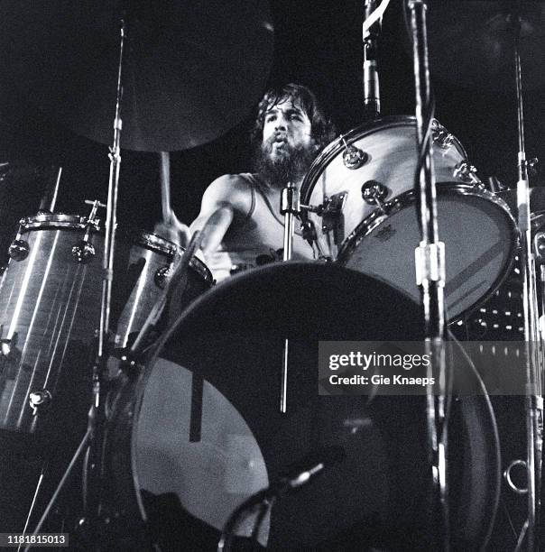 Creedence Clearwater Revival, Doug Clifford, Sportpaleis, Antwerp, Belgium, 24th September 1971.