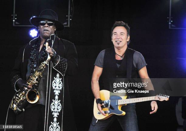 Bruce Springsteen and The E-Street Band, Bruce Springsteen, Clarence Clemons, Pinkpop Festival, Landgraaf, Netherlands, 30th May 2009.