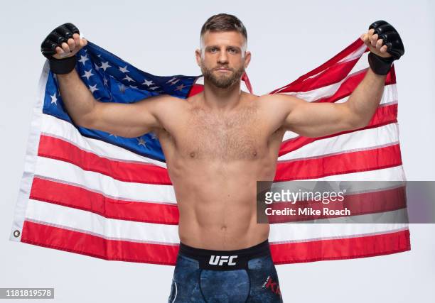 Calvin Kattar poses for a portrait during a UFC photo session on November 6, 2019 in Moscow, Russia.