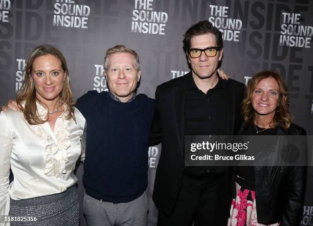 Alyssa Rapp, Anthony Rapp, Playwright Adam Rapp and Anne Rapp pose at the opening night of the new play "The Sound Inside" on Broadway at Studio 54...