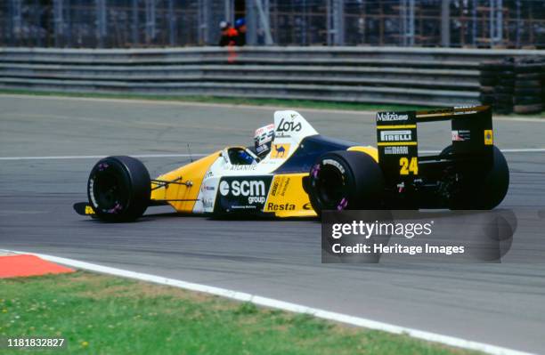 Minardi Ford DFR M189, Luis-Perez Sala, 1989 British Grand Prix. Creator: Unknown.