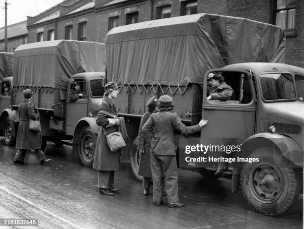 Bedford military truck Girls of Wide Area Telephone Service, WW2. Creator: Unknown.