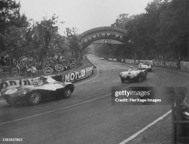 Jaguar D type, Rolt/Hamilton 1955 Le Mans. Creator: Unknown.