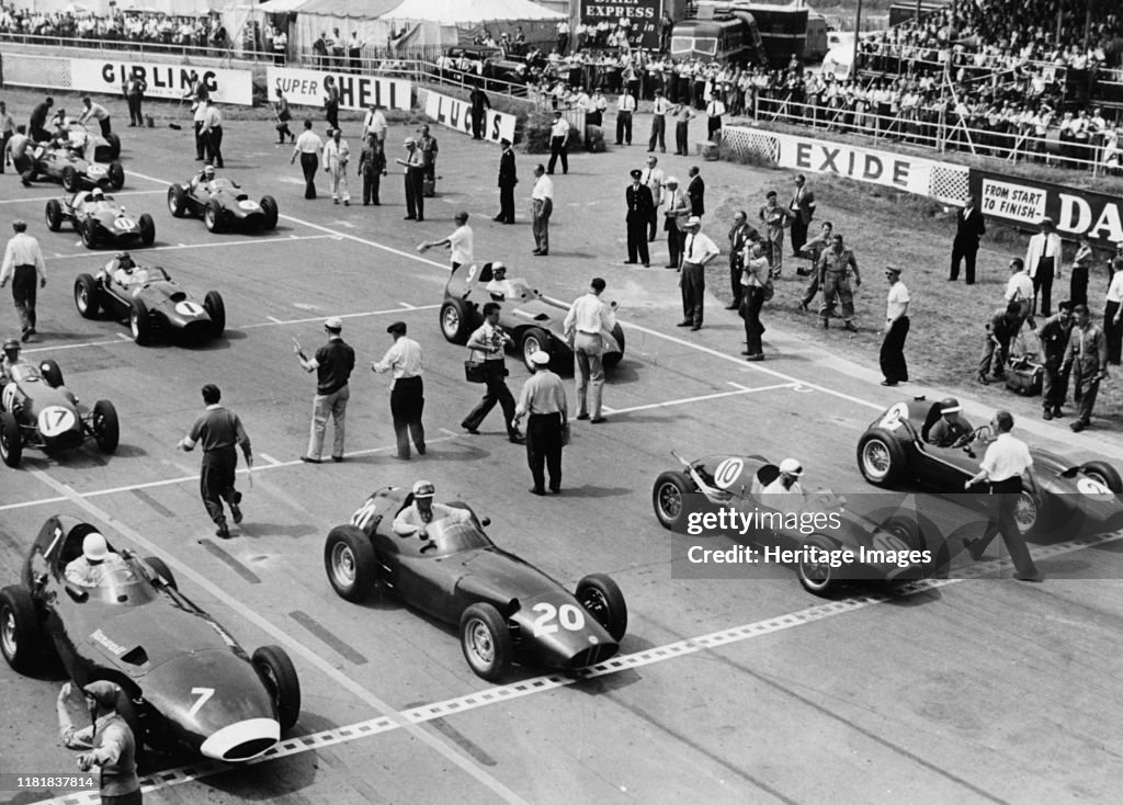 Starting Grid,1958 British Grand Prix At Silverstone