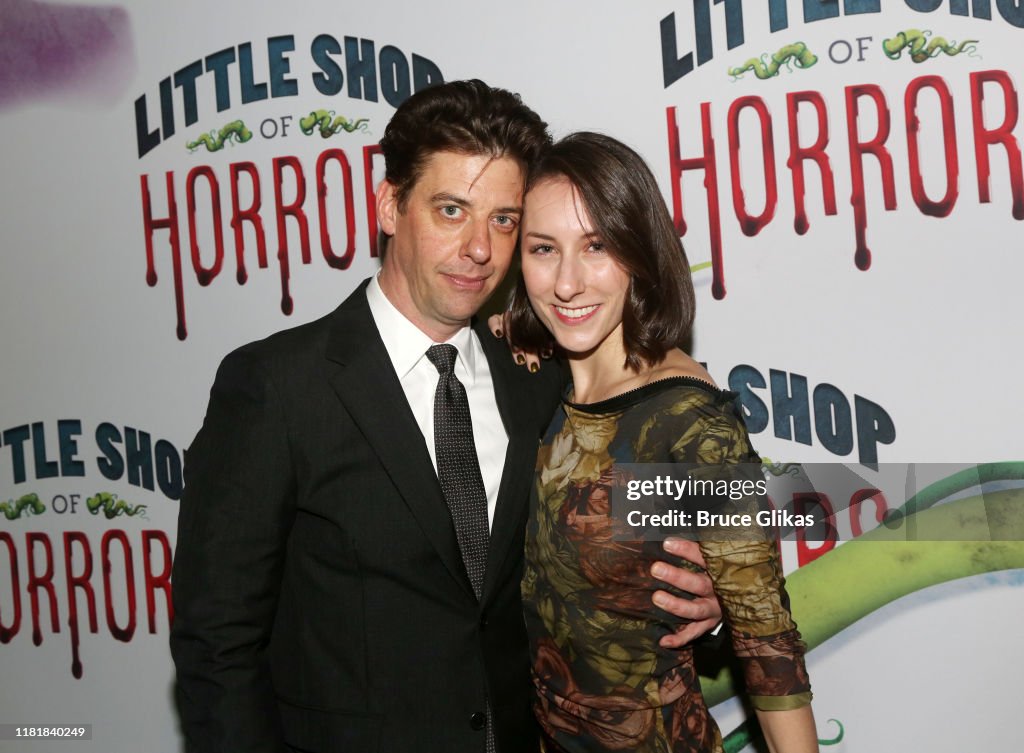 Christian Borle and girlfriend Skye Maddox pose at the opening night... News Photo Getty Images