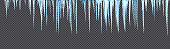 icicles hanging downisolated with precise clipping path