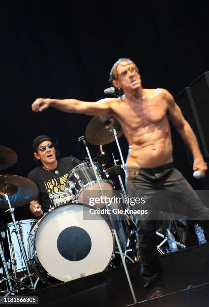 Iggy and the Stooges, Iggy, Scott Asheton, W Classic Festival, Werchter, Belgium, 7th June 2008.