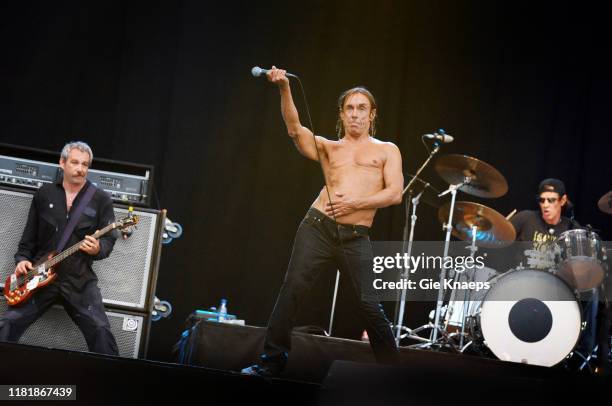 Iggy and the Stooges, Iggy, Scott Asheton, Mike Watt, W Classic Festival, Werchter, Belgium, 7th June 2008.