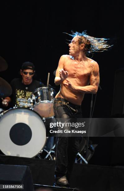 Iggy and the Stooges, Iggy, Scott Asheton, W Classic Festival, Werchter, Belgium, 7th June 2008.