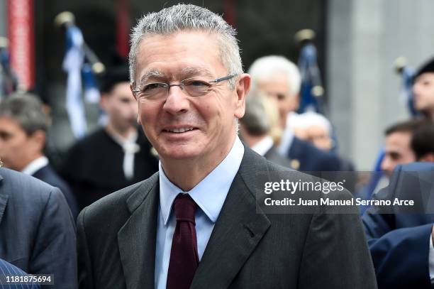 Alberto Ruiz-Gallardon arrives to the Campoamor Theatre ahead of the 'Princesa de Asturias' Awards Ceremony 2019 on October 18, 2019 in Oviedo, Spain.