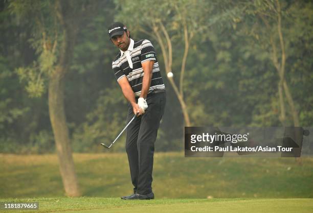 Jyoti Randhawa of India pictured during the practice round of the Panasonic Open India at the Classic Golf and Country Club on November 12, 2019 in...