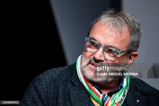 Italian creative director and photographer, Oliviero Toscani attends the launch of "Arte Generali" by Italian insurance company Generali, a new offer...