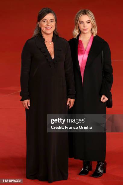 Giuliana Pavarotti, the daughetr of late Italian tenor Luciano Pavarotti and Luciano Pavarotti's granddaughter Caterina Lo Sasso attend the...