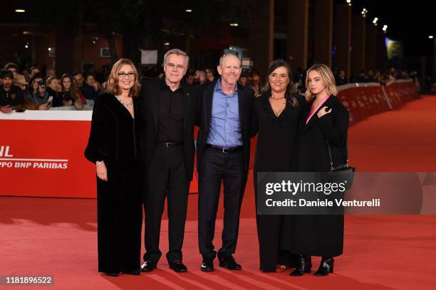 Nicoletta Mantovani, Nigel Sinclair, Ron Howard, Giuliana Pavarotti and Caterina Lo Sasso attend the "Pavarotti" red carpet during the 14th Rome Film...