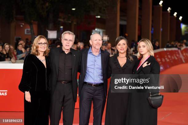 Nicoletta Mantovani, Nigel Sinclair, Ron Howard, Giuliana Pavarotti and Caterina Lo Sasso attend the "Pavarotti" red carpet during the 14th Rome Film...