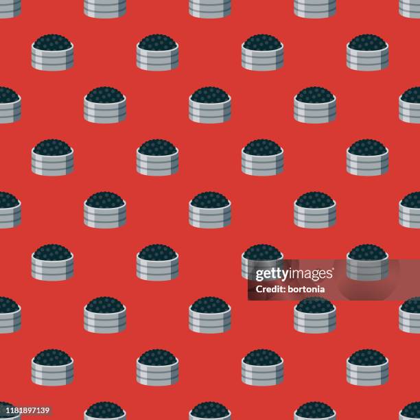 caviar russian food pattern - caviar stock illustrations