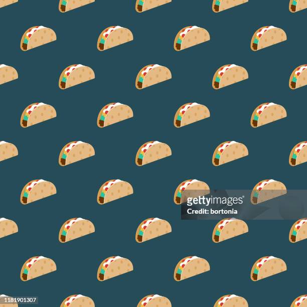 taco snack pattern - taco stock illustrations