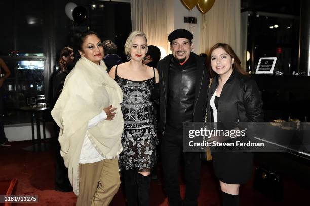 Donna D'Cruz, Phillip Bloch, and Alexandra Bivona attend Jazmin Grace Grimaldi's "Fearless" music video launch party at Spring Place on October 17,...