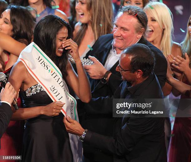 Silvia Novais wins Miss Italia Nel Mondo on July 4, 2011 in Reggio Calabria, Italy.