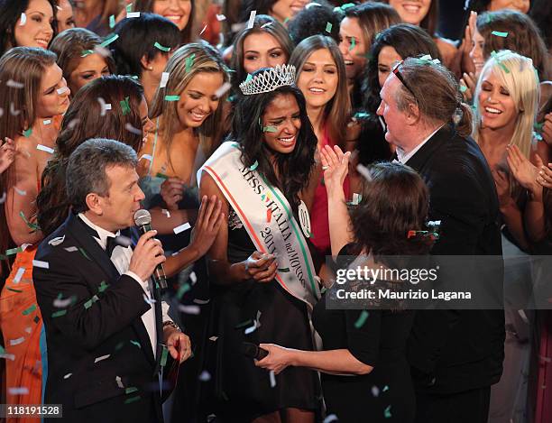 Silvia Novias wins Miss Italia Nel Mondo on July 4, 2011 in Reggio Calabria, Italy.