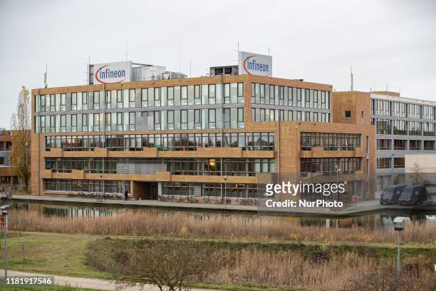 Annual press conference of the Infineon Technologies AG on 12. November 2019 in Neubiberg near Munich. Infineon is a semiconductor manufacturer with...