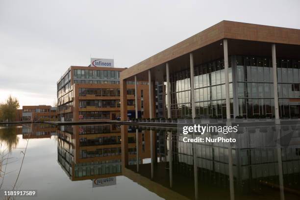 Annual press conference of the Infineon Technologies AG on 12. November 2019 in Neubiberg near Munich. Infineon is a semiconductor manufacturer with...