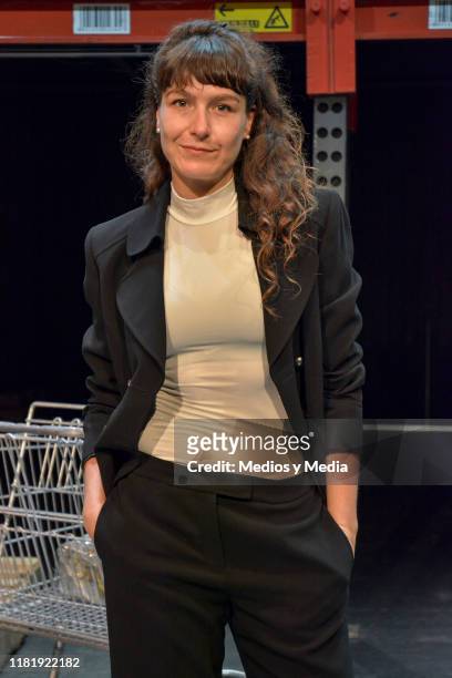 Paula Watson poses for photos during 'Instinto' Press Conference at El Galeon Theatre on October 18, 2019 in Mexico City, Mexico.