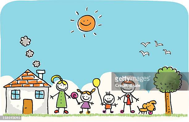 3,341 Cartoon Family House Photos and Premium High Res Pictures - Getty  Images