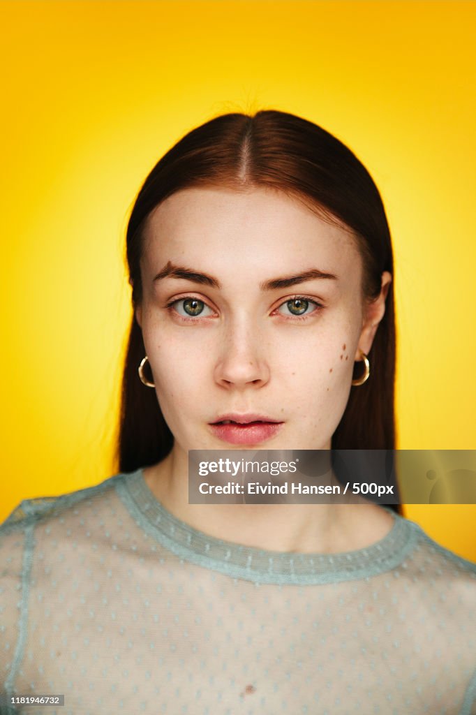 Portrait of serene young woman