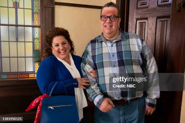 Any Given Monday" Episode 108 -- Pictured: Marissa Jaret Winokur as Barb, Paul Vogt as Junior --