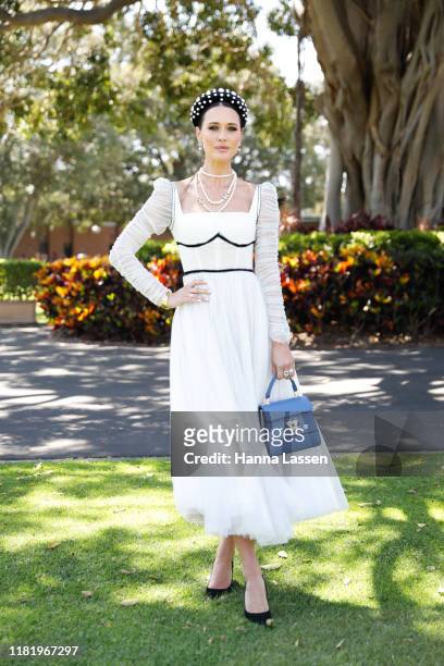 Clementine McVeigh attends Everest Race Day at Royal Randwick Racecourse on October 19, 2019 in Sydney, Australia.