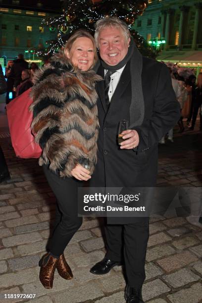 Sandra Phylis Conolly and Nick Ferrari attend the opening party of Skate at Somerset House on November 12, 2019 in London, England. Celebrating its...