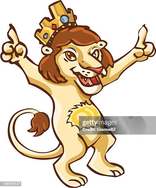 lion king (leo) - lions pride stock illustrations