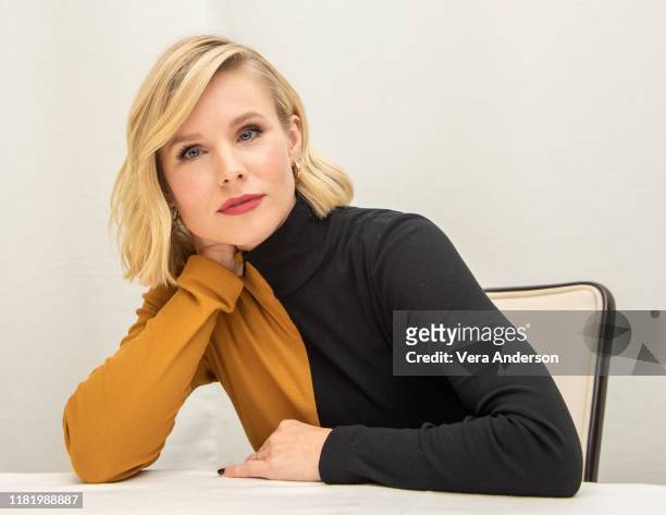Kristen Bell at "The Good Place" Press Conference at the Four Seasons Hotel on October 16, 2019 in Beverly Hills, California.