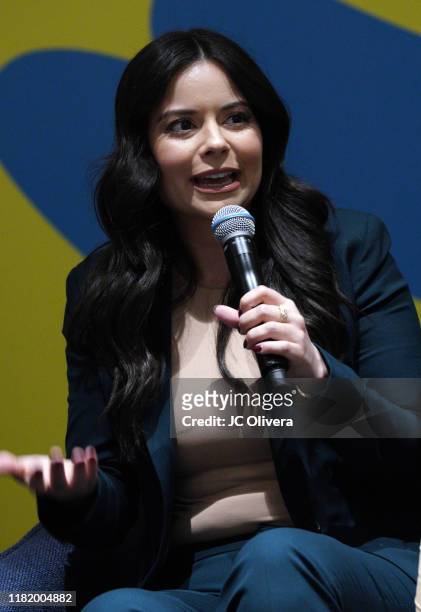 Melissa Carcache speaks onstage during the 10th Anniversary Hispanicize at InterContinental Los Angeles Downtown on October 18, 2019 in Los Angeles,...