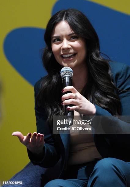 Melissa Carcache speaks onstage during the 10th Anniversary Hispanicize at InterContinental Los Angeles Downtown on October 18, 2019 in Los Angeles,...