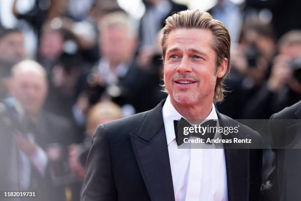 Brad Pitt attends the screening of "Once Upon A Time In Hollywood" during the 72nd annual Cannes Film Festival on May 21, 2019 in Cannes, France.