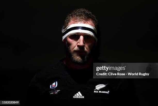 Kieran Read of New Zealand walks through the tunnel prior to the Rugby World Cup 2019 Quarter Final match between New Zealand and Ireland at the...