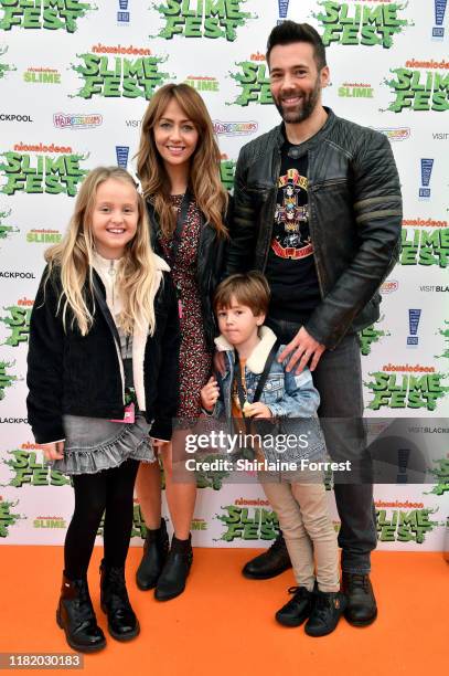 Freya Smith, Samia Longchambon, Sylvain Longchambon and Yves Longchambon attend the Nickelodoen Slimefest at Blackpool Pleasure Beach on October 19,...