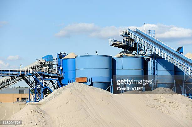 cement factory in the netherlands - mortar stock pictures, royalty-free photos & images