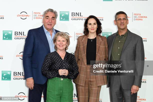 Jim Carter, Imelda Staunton, Michelle Dockery and Michael Engler attend the photocall of the movie "Downton Abbey" during the 14th Rome Film Festival...