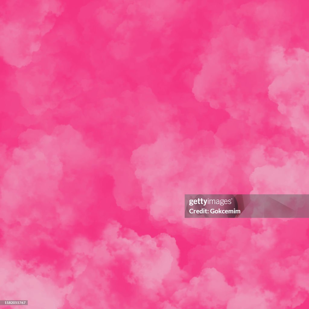 Pink fog or smoke background. Pink vector cloudiness, mist or smog background. Design Element for Greeting Cards and Labels, Marketing, Business Card Abstract Background.