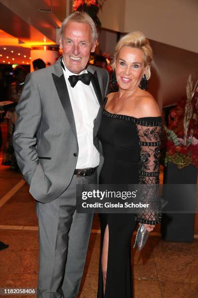 Joerg Wontorra and his girlfriend Susanne Bausch during the German Sports Media Ball at Alte Oper on November 9, 2019 in Frankfurt am Main, Germany.