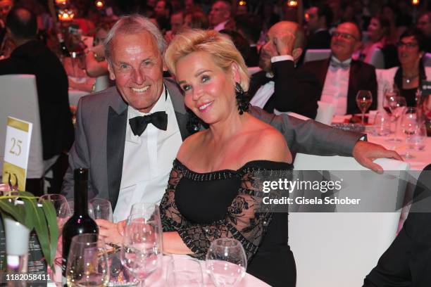 Joerg Wontorra and Susanne Bausch during the German Sports Media Ball at Alte Oper on November 9, 2019 in Frankfurt am Main, Germany.