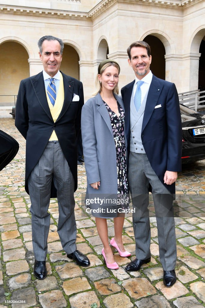 Wedding Of Prince Jean-Christophe Napoleon And Olympia Von Arco-Zinneberg At Les Invalides