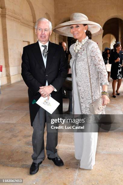 Prince Philippe de Liechtenstein and Princess isabelle de Liechtenstein attend the Wedding of Prince Jean-Christophe Napoleon and Olympia Von...