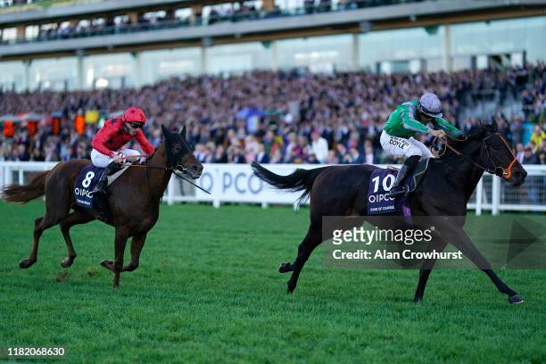 Sean Levey riding King Of Change win The Queen Elizabeth II Stakes during the QIPCO British Champions Day at Ascot Racecourse on October 19, 2019 in...