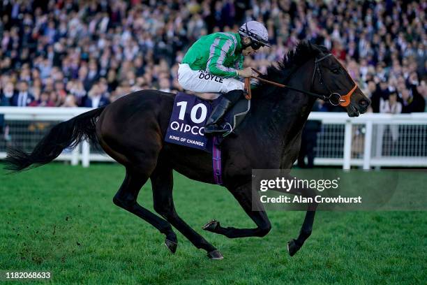 Sean Levey riding King Of Change win The Queen Elizabeth II Stakes during the QIPCO British Champions Day at Ascot Racecourse on October 19, 2019 in...